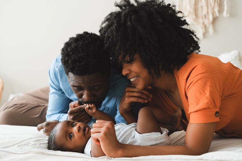 Happy family enjoying financial freedom